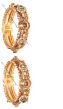 2 x Rajasthani 22k Plated Kada Bangles, 2.6 WGAP03640 Indian Jewellery