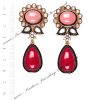 Leena Peach & Ruby Earrings EGRP03897 Indian Jewellery