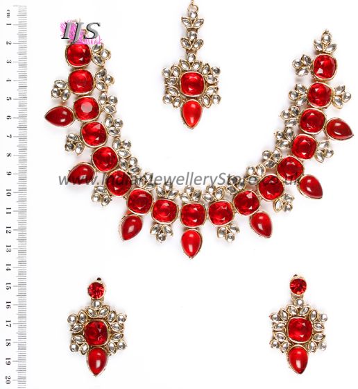 Contemporary Kundan Necklace Set- Aslesha NARK10681 Indian Jewellery