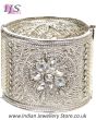 Silver Indian Cuff Bangle 2.6 WSWA11102 Indian Jewellery