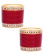 Traditional Punjabi, Dotted White Crystal Wedding Chura 2.6 - blood red UGRC12380 Indian Jewellery