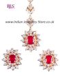 Fine American Diamond Tikka & Studs - Tiana IEWA10608C Indian Jewellery
