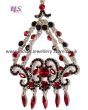 Jaiya Black Crystal Jhumar - Silver PSRP04541 Indian Jewellery