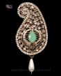 Sikh Khanda Kalgi - mint green with meena detailing KAGK11971 Indian Jewellery