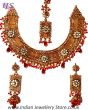 Kundan Mesh Necklace Set - Madhu NGRK10594 Indian Jewellery