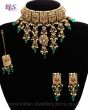 Antique American Diamond Waterfall Choker - Green NAGA11079 Indian Jewellery