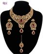 Statement Crystal Indian Jewellery Set - maroon red NARC11646 Indian Jewellery
