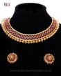 Ruby Traditional Indian Collar Necklace & Stud Earrings NERP11652 Indian Jewellery
