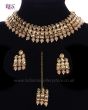 Flexible Champagne Antique Choker Set NAPK11695 Indian Jewellery