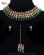 Antique Modern Choker, Stud Earrings & Tikka NAGK11723 Indian Jewellery