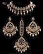 Bollywood, Antique Delicate Choker with Statement Earrings & Tikka. NANA11883 Indian Jewellery