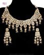 Kundan Necklace Set with Back Meena - Pearl NEWL12019 Indian Jewellery