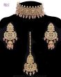 Beaded Mughal Asian Indian Choker Jewellery Set NAPC12046 Indian Jewellery