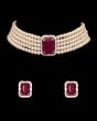 Classic Pearl Jewelled Choker & Studs NSRL12226 Indian Jewellery