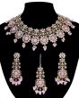 Champagne Kundan Floral Indian Jewellery Set NAPK12308 Indian Jewellery