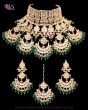 Statement Sabyasachi Indian Kundan Wedding Jewellery - bottle green BGGK12451 Indian Jewellery