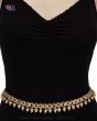 Champagne Gold Kundan & Pearls Indian Gold Plated Saree Belt LENK12131 Indian Jewellery