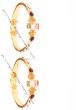 2 x Gujrat White Meenakari & Polki Indian Bangles, 2.4 WGWP03636 Indian Jewellery