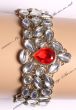 Silver & Bright Red Kundan Bracelet WSRK03577 Indian Jewellery
