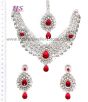 Silver Crystal Necklace Set - Katie NSRC10752 Indian Jewellery