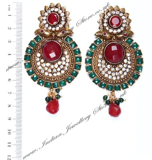 Large Round Earrings EAAP03825 Indian Jewellery