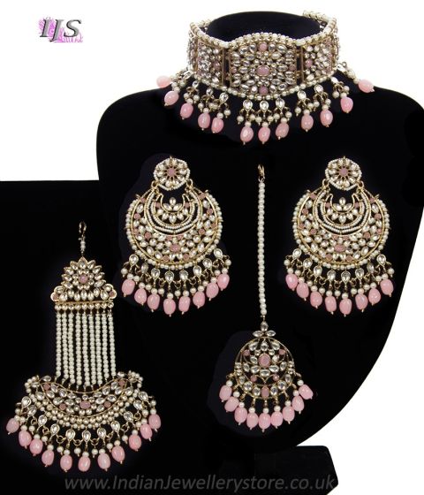 Jahanara - Regal Indian Kundan & Pearl Bridal Jewellery NAPK11703 Indian Jewellery