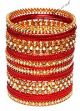 6 x  22k Gold Plated, Pearl & Polki  Indian Churis 2.4 WGWP02990 Indian Jewellery
