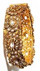 Pair 22k Gold Plated Polki Indian Bangles 2.6 WGWP0169 Indian Jewellery