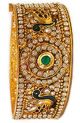 2 x Rajpoot Peacock Wide Bangles, 2.6 WAWC04817 Indian Jewellery