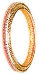 2 x Ruby Gold-Effect Bangles, 2.6 WGPA03617 Indian Jewellery
