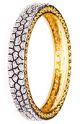1x Unique Diamond Work & Black Meena Contemporary Bangle, 2.4 WGWA03630 Indian Jewellery
