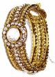 2 x Antique Heritage White Gem Asian Bangles 2.6 WAWC03003 Indian Jewellery