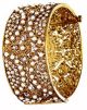 1 x Wide Antique Indian Cuff Bangle - White 2.4 WAWC03015 Indian Jewellery