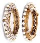 1 x American Diamond & Pearl 3D Indian Bangles - White 2.8 WAWA10165 Indian Jewellery