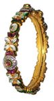 2x Pure Kundan Indian 22k Gold Plated Bangles 2.6 WGWK0188 Indian Jewellery