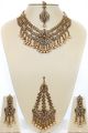 Golden Stone Bridal Jhoomer Set - Eesha BANC10736 Indian Jewellery