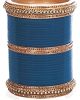 Ocean Blue Indian Wedding Chura & Champagne Crystal Bangles 2.4 UALC11581 Indian Jewellery