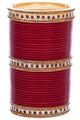 Traditional Dotted Champagne Crystal Wedding Chura - Blood Red 2.10 UERC11812 Indian Jewellery