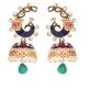 Large Peacock Jhumka EGML10342 Indian Jewellery