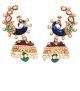 Large Peacock Jhumka EGML10343 Indian Jewellery