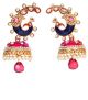 Large Peacock Multi Coloured Jhumka EGPL10348 Indian Jewellery