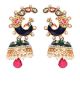 Large Peacock Multi Coloured Jhumka EGPL10350 Indian Jewellery