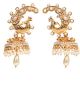 Large Peacock Multi Coloured Jhumka EGWL10352 Indian Jewellery