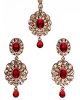 American Diamond Indian Earrings and Tikka IAGA10992C Indian Jewellery