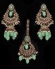 Indian Antique Jhumka Earrings & Tikka Jewellery Set IANA11636C Indian Jewellery