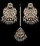Heeramandi-Inspired Antique Statement Kundan Earring & Tikka IAEK12340 Indian Jewellery
