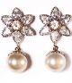 Flower Stud Pearl Earrings ESWA02923 Indian Jewellery