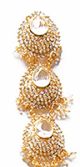 RASHMI Gold Hair Chotli - White CGWK0932 Indian Jewellery
