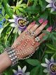 2 x Silver 4 Ring Indian hand harnesses (Pair) HSWK10942 Indian Jewellery