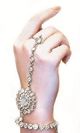 2 x Silver ANUSHKA Hath Panjas - White HSWA0863 Indian Jewellery